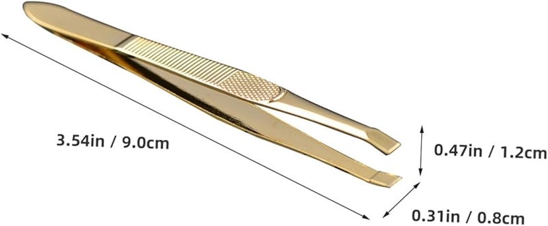 Stainless Steel Eyebrow Tweezers For Women Facial Hair Removal Plated Makeup Tool - Image 2